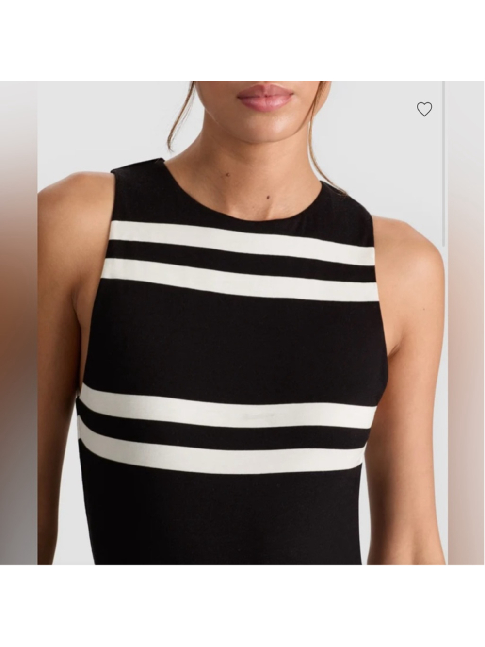 Alice + Olivia Rothy Bodysuit, Paddleboard Stripe Black/Ecru - Picture 4 of 11
